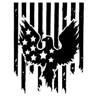 $10.87 • Buy American Flag Bird Graphics Vinyl Sticker For Truck Car Body Hood Decor Decals