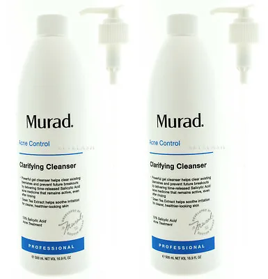 Murad Acne Clarifying Cleanser Pro Size  (2 PACK) 16.9 Fl Oz / 500 ML EXP 2025 • $89