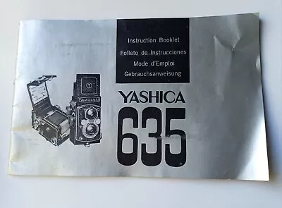 Yashica 635 Camera Manual Instructions Booklet. • $35