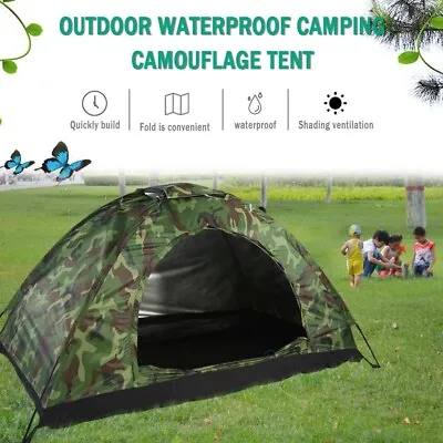 $38.99 • Buy 1-2 Person Camping Tent Waterproof Portable Outdoor Hiking Sun Shade Shelter