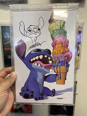 Lilo & Stitch #1 Mike Mayhew Signed Sketched Remark Virgin Exclusive COA Disney • $125