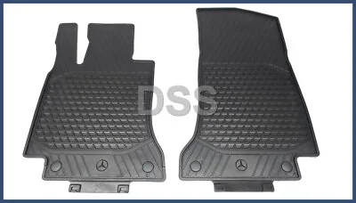 Genuine Mercedes C-Class W205 Front Black All Season Rubber Floor Mats Weather • $93.99