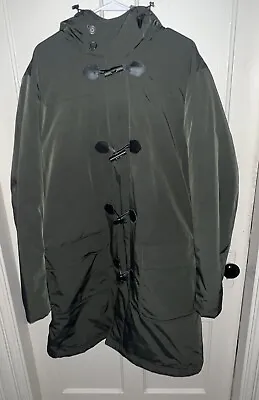 Brooks Brothers Men’s XL Green Parka Overcoat Jacket Heavy Weight Zip/Toggle • $70