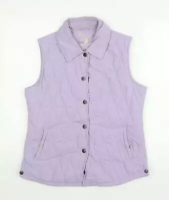 Jack Murphy Womens Purple Gilet Coat Size 12 Button • £11