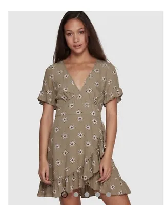 $69 • Buy TIGERLILY SORAYA  Short Dress Olive 14-BNWT