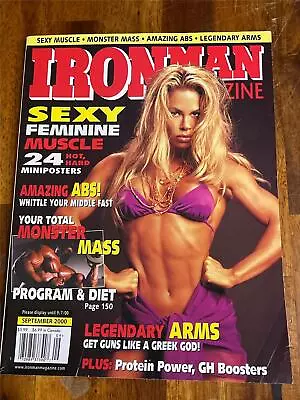 IRONMAN Bodybuilding FEMININE MUSCLE Magazine AMY FADHLI/Monica Brant 9-00 • $12.99