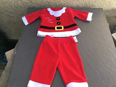 New George Father Xmas(santa Claus) Novelty Suit 0-3 Mths/(up To 12lbs)trs & Top • £3.99