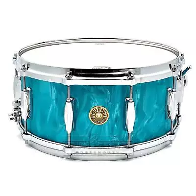 Gretsch USA Custom Snare Drum 14x6.5 Aqua Satin Flame W/Micro-Sensitive • $759