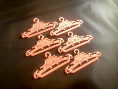 $12 • Buy Vintage Suzy Goose Pink Hangers - Set Of 6 - Will Hold Vintage Barbie Fashions