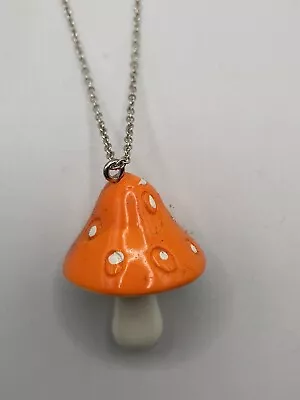 Orange Mushroom Necklace  • $5