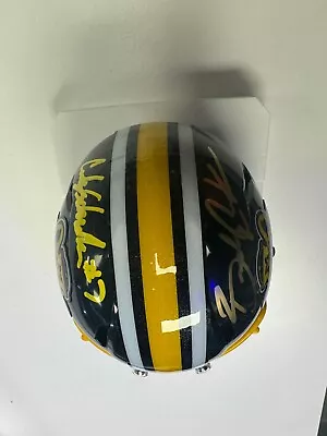 Dual-signed Cody Schrader/ Brady Cook Autographed Mini Helmet (BAS) Retro Mizzou • $29