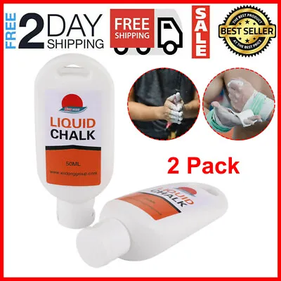 $11.99 • Buy 2 Pack Liquid Chalk 50mL For Gym Lifting Power Grip Climbing Gymnastics Straps