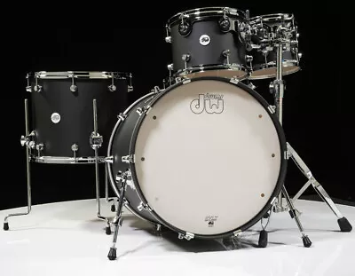 DW Design Series 5pc Drum Set - Black Satin DDLM2215BL • $1968