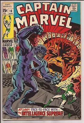 Captain Marvel #16 FN/VF 7.0 Off-White Pages (1968 1st Series) • $40