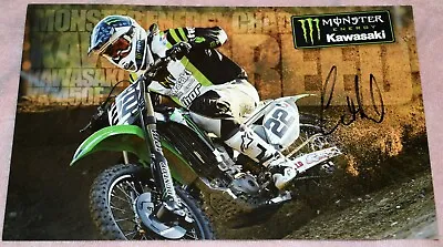 Chad REED #22 Signed Kawasaki 7x11  Promo Photo Card Monster Energy Supercross  • $49.99