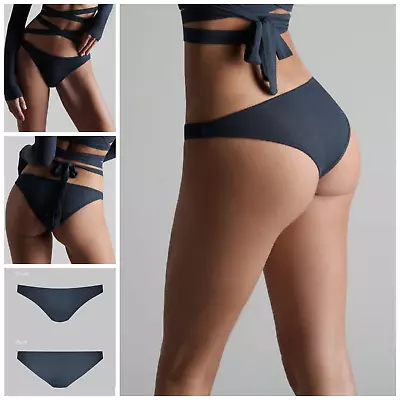 Maison Close Brief Size UK 10 - 12 La Femme Amazone 92% Modal Low Rise - Grey • $27.13