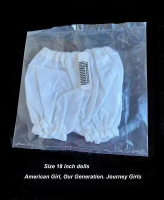 2 White Panties For American Girl Bitty Baby Doll Dress Bloomers Underwear Lot 2 • $9.99