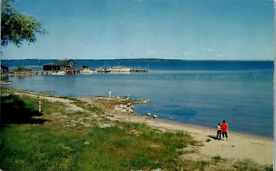 Vintage Michigan MI Postcard Municipal Boat Dock Northport Leelanau County • $5.98