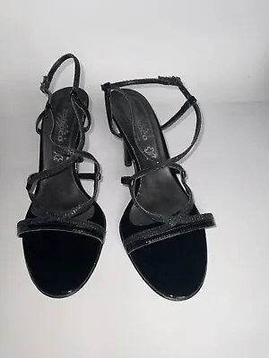 Zodiaco Ladies Shoes Loop Black Patent Uk 6.5 Made In Italy • £5