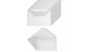1000 X A5 Clear Stud Wallet Folder Plastic Document Holder File Wallets • £210.99