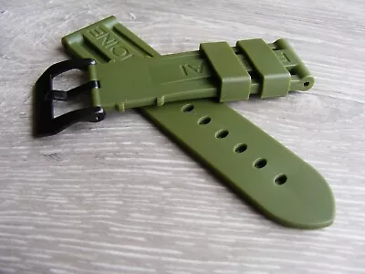 Green Rubber Watch Strap Band For PANERAI Luminor Marina PAM 24mm • £27.50