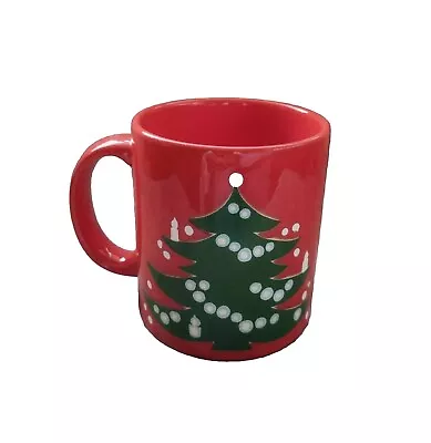 WAECHTERSBACH Pottery Red Christmas Tree Coffee Tea Mug | Made In Grrmany • $8.95