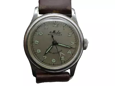 Vintage 1940's WWII Era MIDO Multifort Super-Automatic Military Style Watch • $74.13