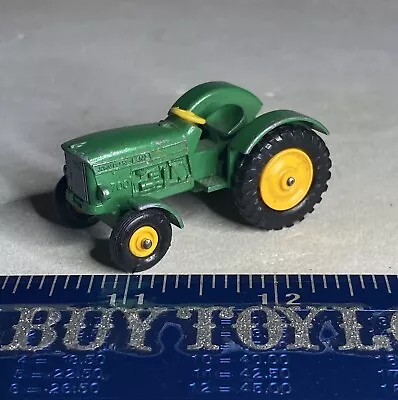 Vintage Matchbox Lesney  - JOHN DEERE 700 FARM TRACTOR #50 - Green - Black Wheel • $14.95