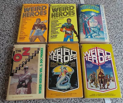 £45 • Buy Byron Preiss Weird Heroes 6 Vols Harlan Ellison Steranko Jeff Jones Pulp Sci Fi