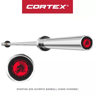 NEW CORTEX SPARTAN205 7ft 20kg Olympic Barbell (Hard Chrome) + Lockjaw Collars • $280.91