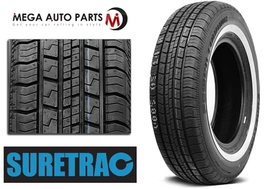 $9999 • Buy 1 Suretrac Power Touring 175/70R14 84S White Side Wall WW All Season Tires