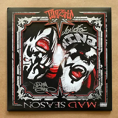 Twiztid Signed Mad Season Red Splatter Diecut Vinyl LP Record Juggalo ICP Rare • $95