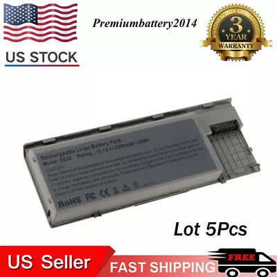 Lot 5 Pcs Battery For Dell Latitude D620 D630 D631 D640 PC764 TC030 M2300  • $69.99