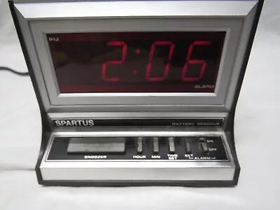 Vintage Spartus Digital LED Alarm Clock Model No 1116 WORKS • $14.95