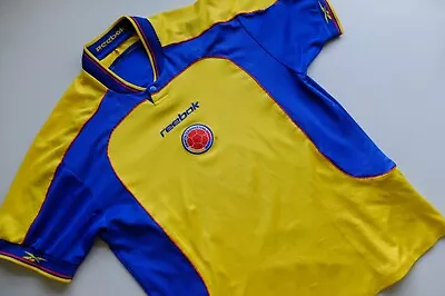 Colombia Reebok Home Football Shirt Yellow 2001-02 S/sleeve S Rare • £40