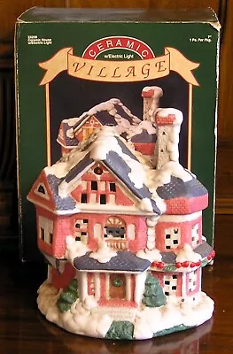 VINTAGE WANGS TRADITIONS X6208 PORCELAIN LIGHTED Village HOUSE • $9.50