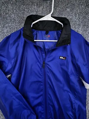 RLX Polo Sport Mens Large Blue Long Sleeve Windbreaker Jacket Mesh Pits & Lining • $17.24