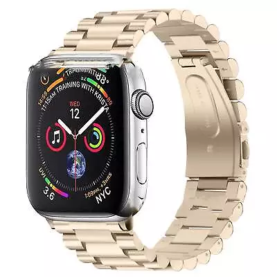 Smart Watch Band Stainless Steel Cylindrical Three-Bead Metal Watch Band • $23.99