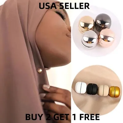 Hijab Scarf Metal Magnet Pins Muslim Women Islamic Safety Headscarf Brooches • $12.88