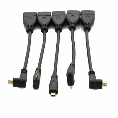 90° Angle Micro HDMI Male To HDMI Female Cable Left/Right/Up/Down 15cm  • £4.50