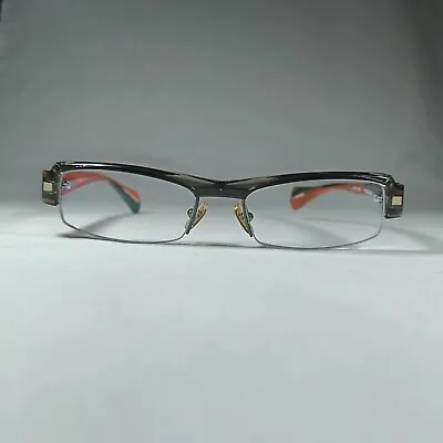 Alyson Magee Luxury Eyeglasses Half Rim Acetate Titanium Frames Square • $272.25