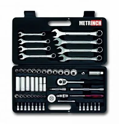 METRINCH MET-0559 Combination Set 3/8  1/4  59pcs Ratchet Box Wrench Socket Bits • $279.90