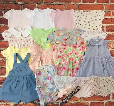 Baby Girls 6-9 Months Clothes Bundle Dress Tops Shorts Next TU George Etc • £18