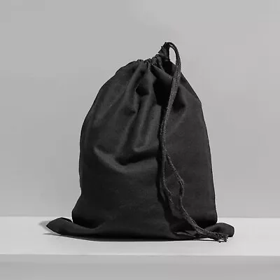 5x7 Inches (13x18 Cm) Black Cotton Single Drawstring Muslin Bags - Pack Of 100 • $62.82