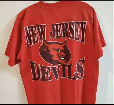 Nj New Jersey Devils Vintage Super Rare Alternate Logo Xl Vintage Shirt Nhl Nwot • $60