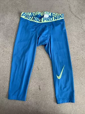 Nike Pro 3/4  Tights Blue Men's Sz L • $14