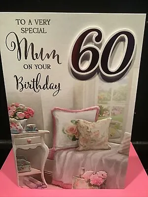 60th Mum Birthday Card (9  X 6 ) Verse High Quality Age 60 Sixty • £3.99