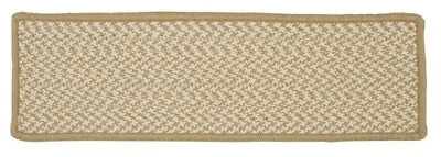 Outdoor Houndstooth Braided Tweed - Cuban Sand Stair Tread (Single) - Reversible • $6.89