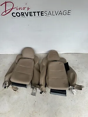 2005-2013 C6 Corvette Upper Seat Leather Pair; Driver/Passenger (Tan) • $225