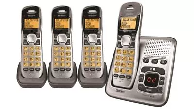 UNIDEN DECT 1735+3 CORDLESS DIGITAL PHONE SYSTEM With POWER FAILURE BACK UP • $128.88